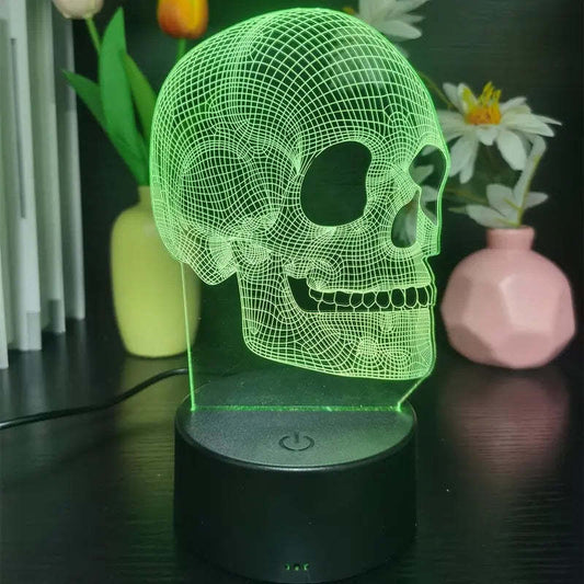 3D Halloween Skull Lamp