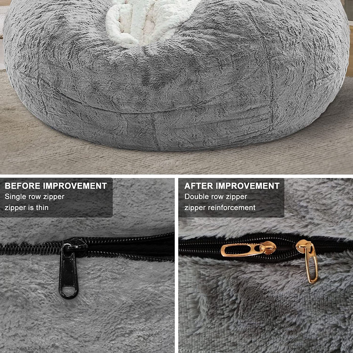 Fluffy Puff Sofa Cover