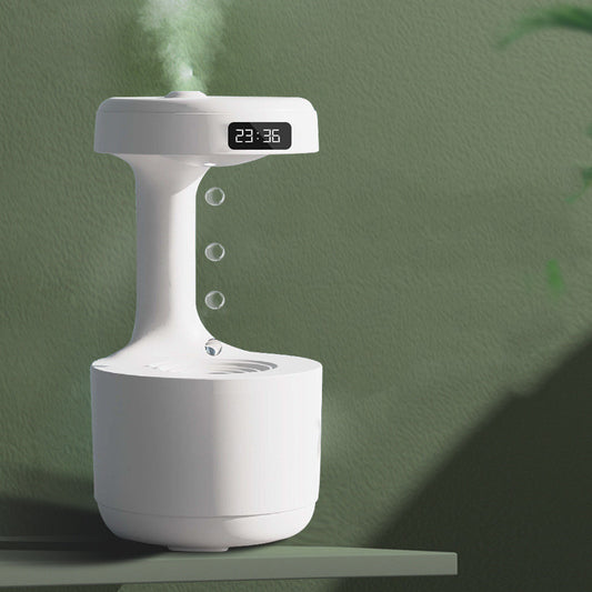 Bedroom Anti-Gravity Humidifier With Clock Aroma Diffuser