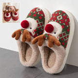 Cute Christmas Elk Slippers