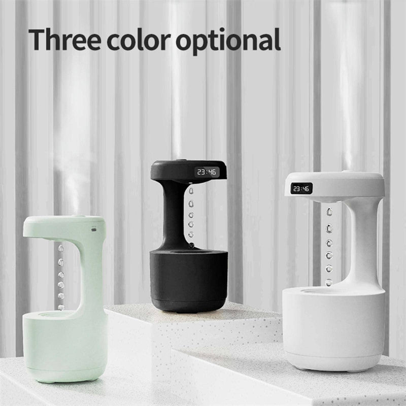 Bedroom Anti-Gravity Humidifier With Clock Aroma Diffuser